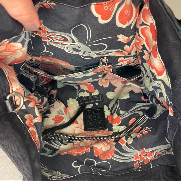 Lucky Brand Italian Leather Shoulder Bag Black - Picture 9 of 12